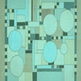thumbnail image 1 of Ahgly Company Indoor Square Abstract Light Blue Modern Area Rugs, 4' Square, 1 of 4