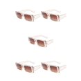 thumbnail image 2 of kurtrusly Rectangular Lightweight Frame Protection For Fashionable Look PC Materials Eyeglasses Champagne frame 5Set, 2 of 6