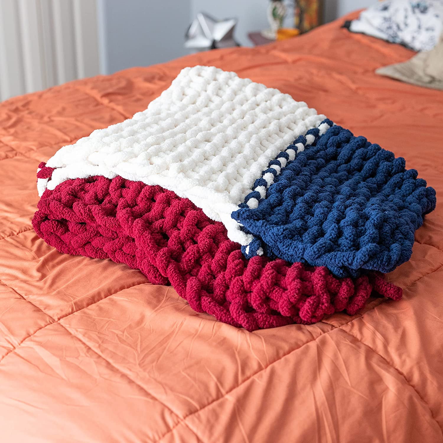 iDIY Chunky Yarn Hot Pink Chenille Baby Blankets (3 Count)