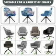 thumbnail image 6 of Xoenoiee Dragonfly Hydrangea Print Curved Back Dining Chair Covers with Armrest, Stretch Accent Chairs Covers Slipcovers Swivel Armchair Cover Protector for Vanity Living Room Bedroom, 6 of 7