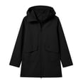 thumbnail image 5 of CHGBMOK Women's Plus Size Waterproof Hooded Raincoat Long Outdoor Windbreaker with Pockets Casual Hiking Camping Jackets, 5 of 9