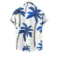 thumbnail image 6 of UVEASISHA Men Button Down Shirt Short Sleeve Casual Hawaiian Shirts Summer Tropical Printed Beach Shirt Mens Big and Tall Bowling Shirts Blue L, 6 of 6