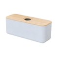 thumbnail image 2 of Caja de pan con tapa de tabla de cortar, contenedor de almacenamiento para panes caseros y bagels tapa del agujero azul, 2 of 9