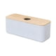 thumbnail image 2 of Panera con tapa de madera, elegante recipiente para bocadillos, donas y panes caseros. tapa del agujero azul, 2 of 9