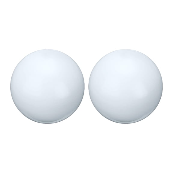 2 Packs Gazing Globe Decor Ball, 2 Inch 51mm Polished Hollow Ball, Bright White