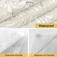 thumbnail image 4 of No Hook Shower Curtains with Snap-in Liner Set, Spring Floral Waterproof Hotel Style Bathroom Shower Curtain, Vintage Simple Flowers Pattern Beige Breathable Mesh Top Window Bath Curtains 36''x72'', 4 of 9