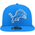 thumbnail image 2 of Men's New Era Blue Detroit Lions Team Basic 59FIFTY Fitted Hat, 2 of 6