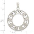 thumbnail image 4 of Sterling Silver Diamond-Cut Flower Pendant (25.96 X 25.99) Made In Mexico qp5148, 4 of 5