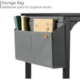 thumbnail image 2 of CubiCubi Computer Desk with Particle Board, Black Metal Frame, Black Finish,32", 2 of 7