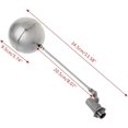 thumbnail image 4 of HUGFEGWE Male Thread Water Tank Ball Stainless Steel Flow Control Float Sensor Valve CJB91-87219, 4 of 6