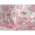 thumbnail image 4 of Ambesonne Coral Quilted Bedspread Set 3 Pcs, Peonies English Roses, King Size, Dark Coral Pale Pink, 4 of 5