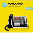 thumbnail image 2 of Motorola ML25260 2-Line Corded Phones with Digital Answering System (2-Pack) Bundle with ML25055 DECT 6.0 Cordless Handsets (2-Pack), Blucoil 10-FT 1 Gbps Cat5e Cable, and 10 AAA Batteries, 2 of 8