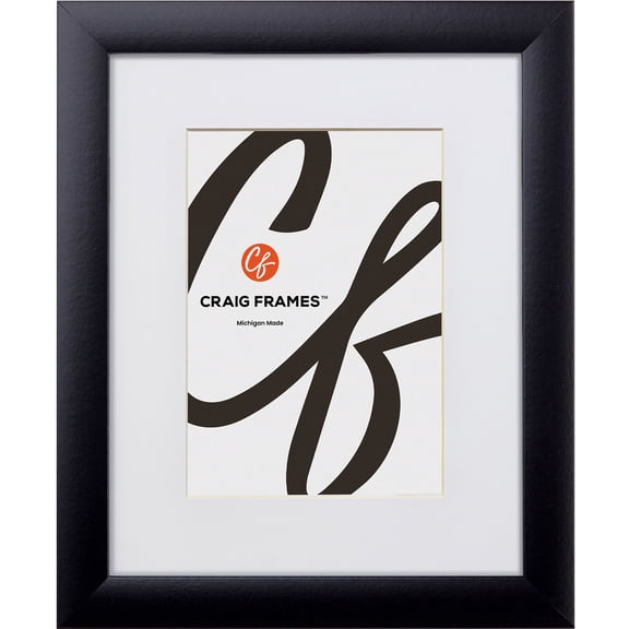 Craig Frames 1WB3BK 20 x 30 Inch Black Picture Frame Matted to Display a 16 x 24 Inch Photo