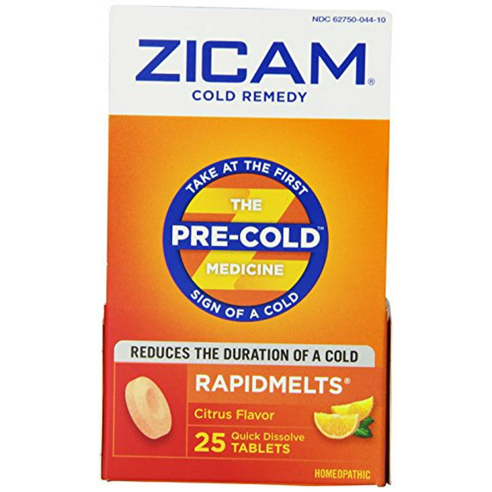 6 Pack Zicam Cold Remedy Quick Dissolve Homeopathic Tablets Citrus 25