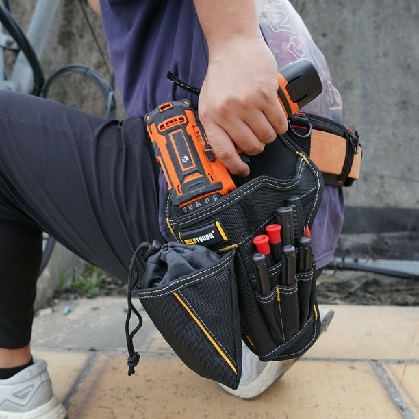 MELOTOUGH Drill Holster Impact Driver Holster with Bit Pouch Heavy