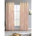 thumbnail image 2 of Orange Ombre Sheer Curtains 84 Inch Length 2 Panels Set for Living Room/Bedroom, Farmhouse Stripes Modern Abstract Art Kitchen Curtains Grommet Semi-Sheer Curtains Drapes Window Treatments 42"x84"x2, 2 of 7