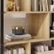 thumbnail image 5 of 71 - pulgada de altura 5 - tier estante industrial con rattan gabinete - metal frame almacenamiento estante con 4 abiertos estantes y 1 door para sala de estar, dormitorio (burlywood), 5 of 8