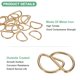 thumbnail image 2 of Uxcell 10-Pack Hebillas en D, 1-1/2 Pulgadas Hebillas Metálicas en D No Soldadas para Bolsos/Delantales/Cinturones/Collares para Mascotas, Hardware de Anillo en D Semicircular [Dorado Claro], 2 of 6