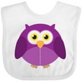 thumbnail image 3 of Inktastic Purple Owl Bird Boys or Girls Baby Bib, 3 of 4