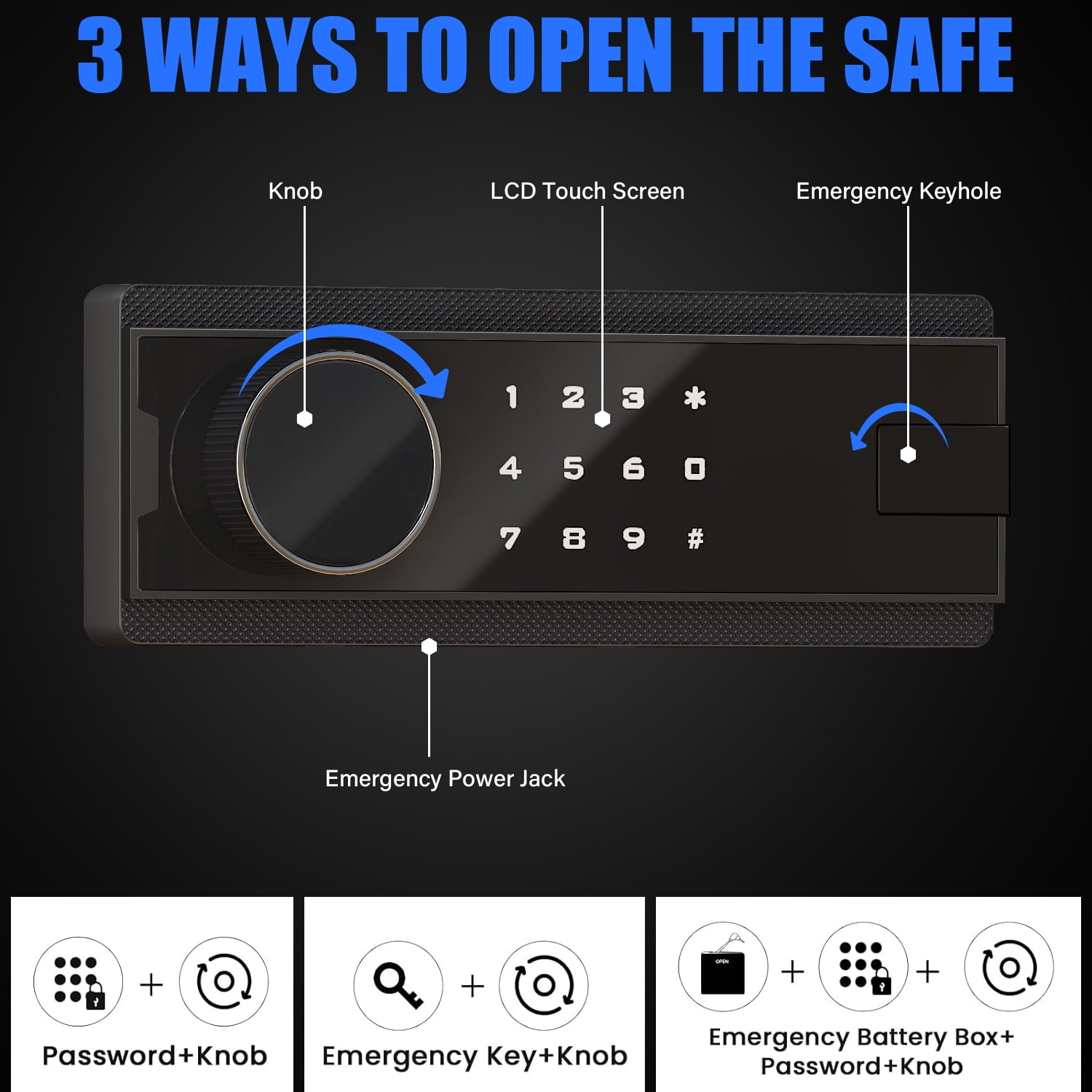 Kavey 10-12 Gun Safe, Large Unassembled Gun Safes for Shotgun, Digital Shotgun Safe with Backlit Keypad & Mute Function, Removable Shelves & Adjustable Ammo Box