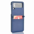thumbnail image 4 of Dteck Wallet Card Holder Case for Samsung Galaxy Z Flip 4 5G, Shockproof Premium Leather Stand Protective Slim Fit Case for Women Men, Darkblue, 4 of 5