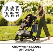Evenflo Omni Ultra Travel System with Revolve180 LiteMax NXT Rotating Infant Car Seat, Caviar Black