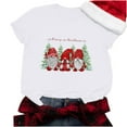 thumbnail image 5 of Fesfesfes Christmas Tshirt for Women Loose Printed Tops Short Sleeve Shirt Round Neck Pullover Tops, 5 of 8