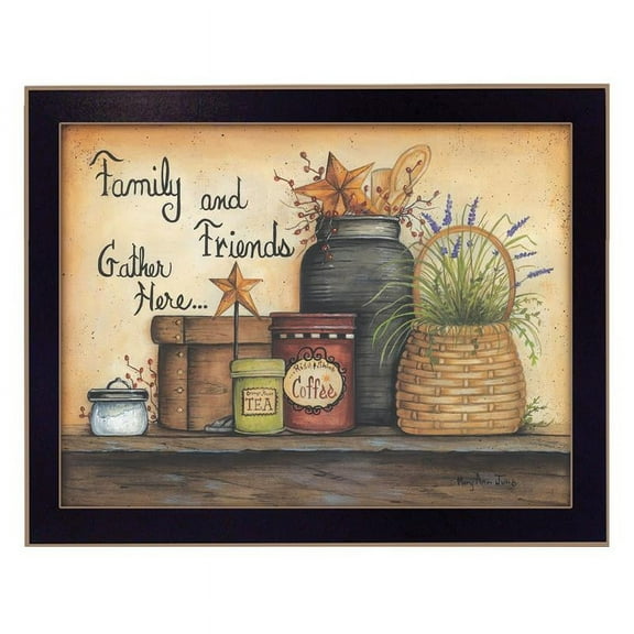 Family and Friends By Mary June Printed Wall Art Wood Multi-Color