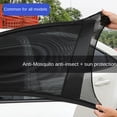 thumbnail image 3 of 1 Pair Car Rear Window Sunshade UV Protect Shield Mesh Prevent Mosquito Sunshine Privacy Protection Elastic Folding Curtain for Most Vehicles Sedans SUVs, 3 of 8