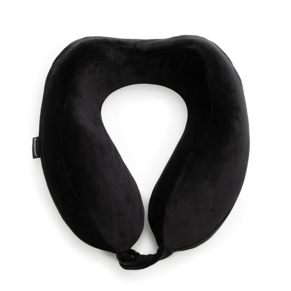 Brookstone Travel Neck Pillow - Contoured Head Memory Foam Neck Support Pillow for Travelling
