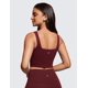 thumbnail image 2 of Top Corto de Cuello Cuadrado Butterluxe para Mujer CRZ YOGA Rojo XXS, 2 of 5