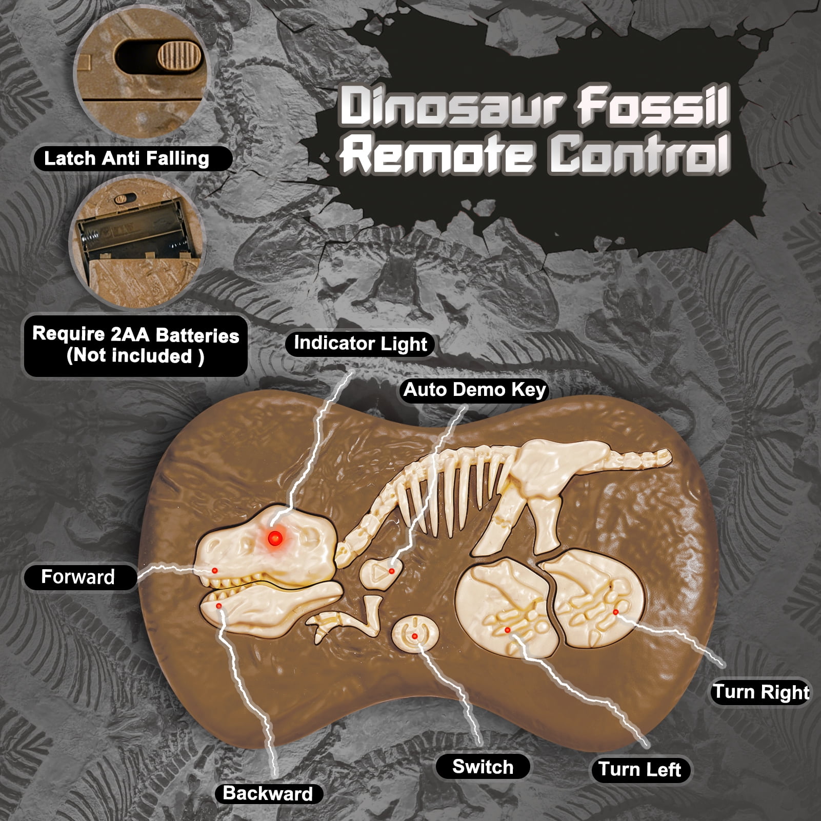 Sunforu Remote Control Walking Dinosaur Toy with Roaring Sound and LED Lights–Realistic Interactive Robot Model for Kids Aged 6+ Ideal Gift for Birthday or Christmas