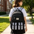 thumbnail image 3 of Orangide Back to School Backpack Plaid Print Waterproof Nylon Large Capacity Multi-Pocket Bookbag for Girls, Boys, Students, Elementary and Middle School, 3 of 6