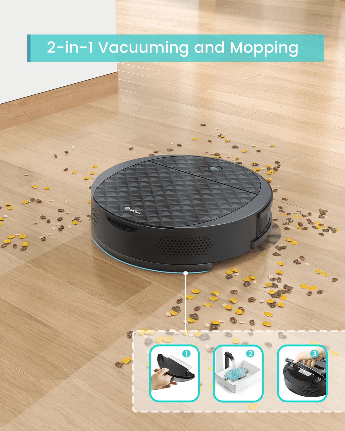 lefant m210b robot vacuum cleaner with mop