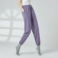 thumbnail image 5 of TYGHBN Women's Casual Pants Classical Dance Trousers Wide Legged Straight Pocket Long Pants Gymnastics Practice Exercises Dance Training Leg Binding Pants Women Casual Pants plus Size Womens Business, 5 of 6