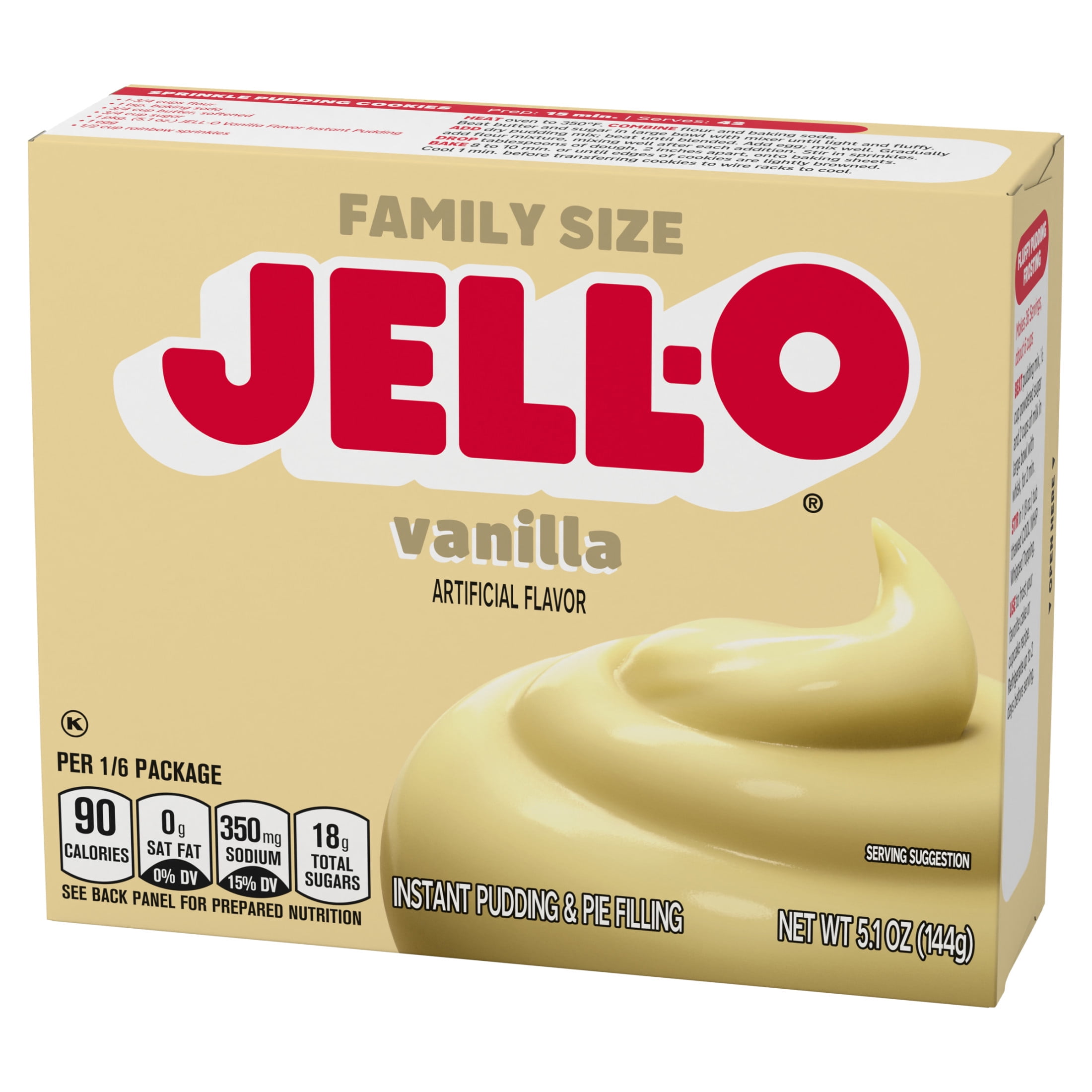 Jell O Vanilla Instant Pudding Mix Pie Filling 5.1 oz. Box