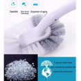 thumbnail image 3 of Bathroom Toilet Bowl Brush , Curved Design Toilet Brush for Deep Cleaning Under Rim, Easy Handy Compact Toilet Bowl Cleaner Brush for Bathroom, 2 Pack-White, 3 of 5