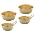 thumbnail image 4 of LABSERRON 4Pcs Rice Bowls Golden Aluminum Traditional Design Bowls Restaurant Use, 4 of 7
