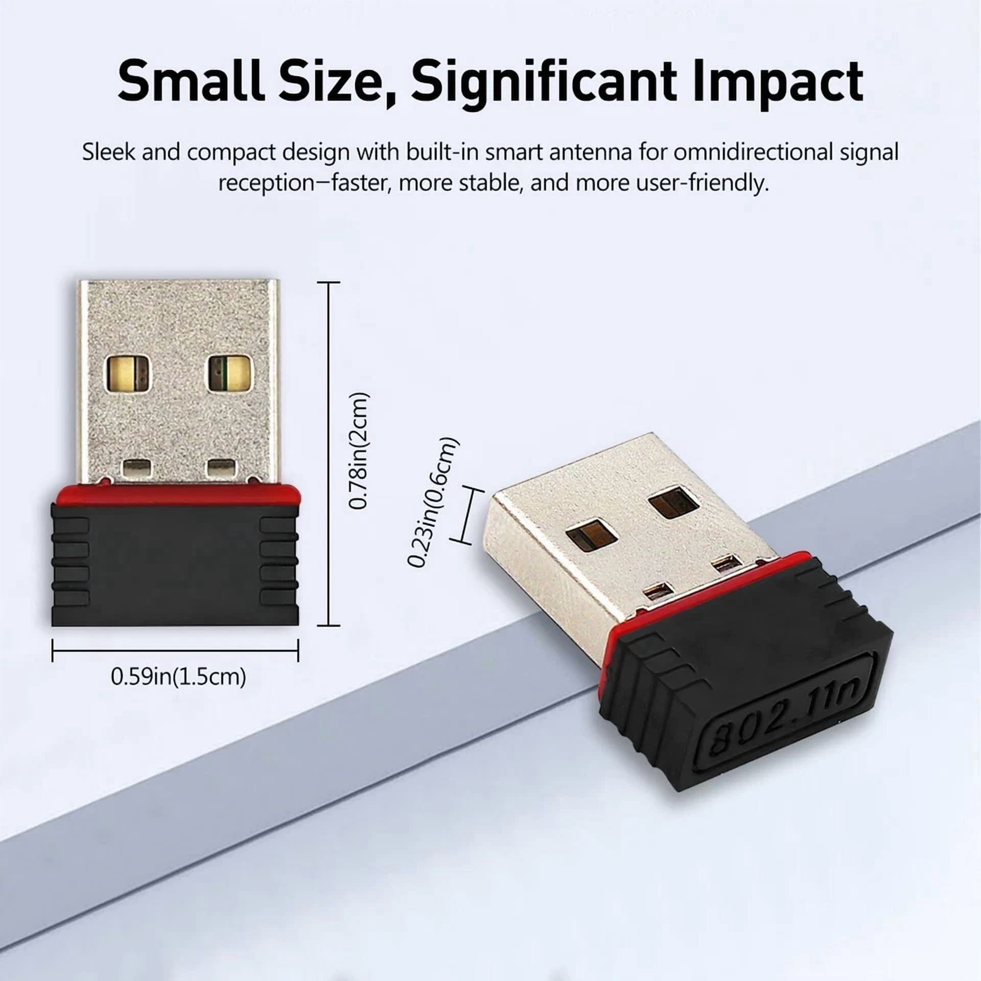 CRESTIN- 2 Pack150Mbps Free Driver Wireless Usb Wifi Adapter Single Band 2.4Ghz Free Driv