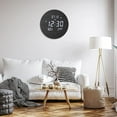 thumbnail image 6 of Digital Wall Clock Silent Kitchen Clock Non Ticking Wall Clock,12 Inch LED Wall Clocks with Display of Time/Date/and Temperature/Humidity,Three Modes for Choose, 6 of 7
