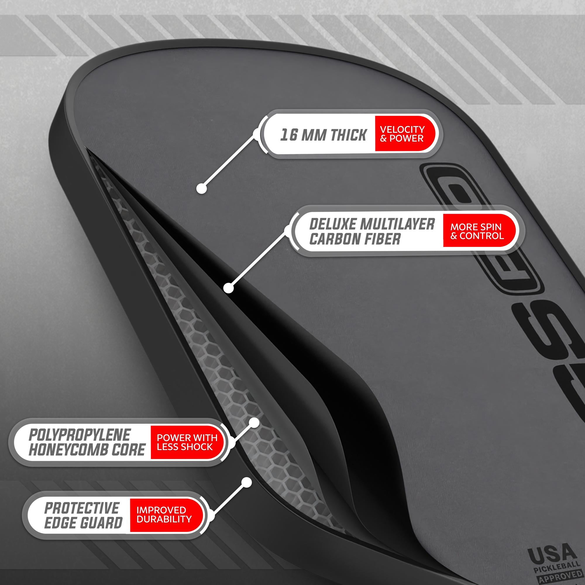 GoSports GS PRO USAPA Approved Carbon Fiber Pickleball Paddle