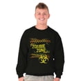 thumbnail image 3 of Zombie Zone Hazardous Dangerous Funny Men's Big & Tall Crewneck Sweatshirt Brisco Brands 2X, 3 of 5