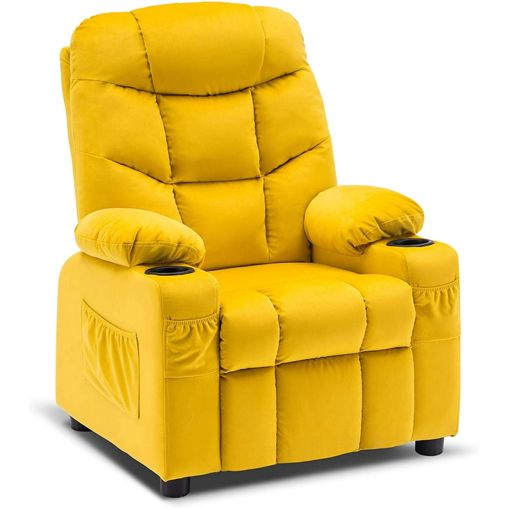 Big Kids Recliner Chair with Cup Holders for Boys and Girls Room