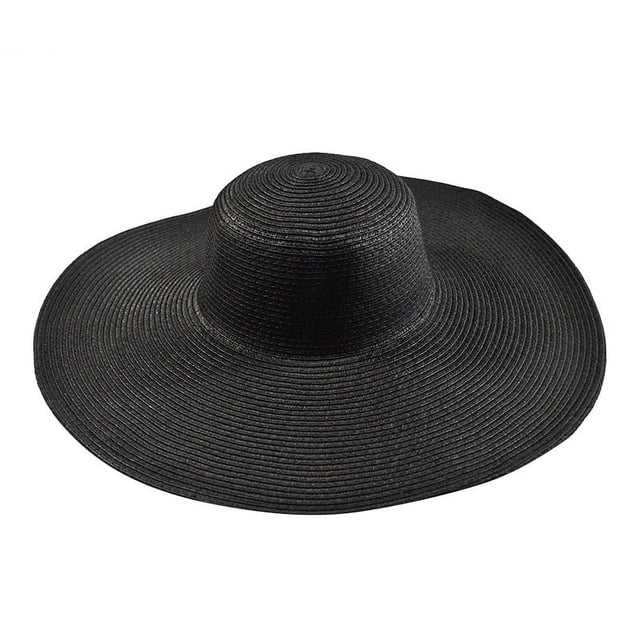 Sombrero de paja de ala ancha para mujer y hombre, sombrero flexible plegable, gorra de playa con protección UV para verano$Sombrero de paja de ala ancha para mujer, grande, flexible,