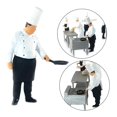 thumbnail image 2 of Figurines Figurines de Chef de Restaurant pour des Scènes Miniatures Chef, 2 of 8