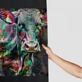 thumbnail image 3 of Orinice Cow Colors Glitch Art Bathroom Decor Set - Colorful Luxurious Polyester Fabric Shower Curtain Set with Hooks 36x72, 3 of 7