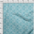 thumbnail image 2 of oneOone Silk Tabby Turquoise Blue Fabric Geometric African Sewing Craft Projects Fabric Prints By Yard 42 Inch Wide, 2 of 4