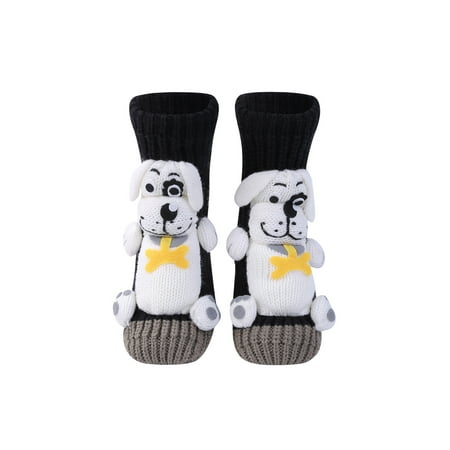 

Biekopu Women Cartoon Floor Socks 3D Animals/Snowman Fuzzy Knitted Floor Socks with Anti-Slip Sole for Home Christmas 21 Colors