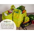 thumbnail image 2 of BagPodz Sturdy Reusable Grocery Bags Made From RipStop Nylon Hold 50lbs - Reusable Shopping Bags Inside a Compact Pod with Carry Clip - Washable Grocery Shopping Bags - 10 Pack in Green, 2 of 4