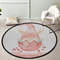 thumbnail image 3 of Coolnut Round Rugs for Living Room, Vector Illustration Watercolor Non-Slip Coral Velvet Long Runner Rugs, Washable Water Absorbent Mat Carpet for Bedroom Kitchen Kids Room, 3 of 6